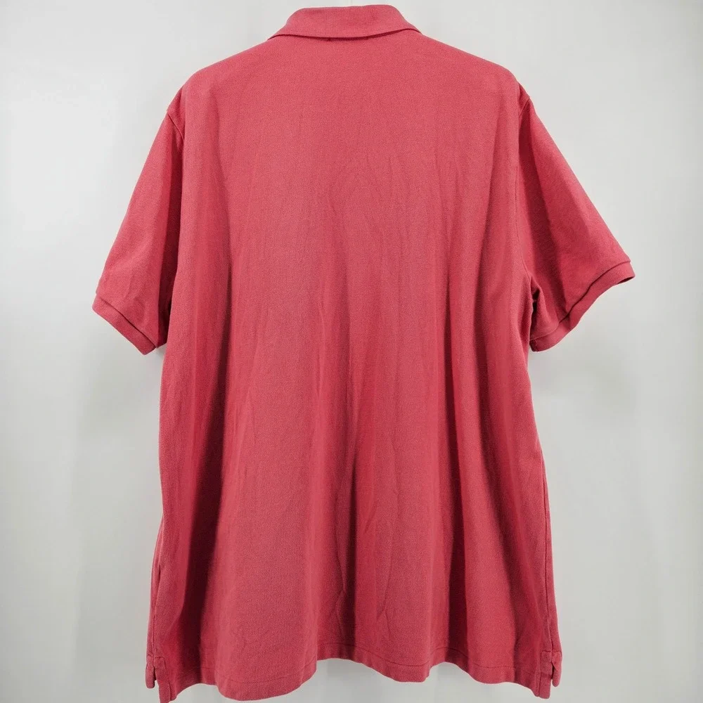 Polo Ralph Lauren Mens XXL Classic Fit Salmon Pink Short Sleeve Mesh Polo Shirt